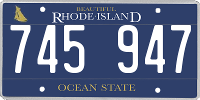 RI license plate 745947