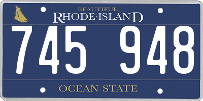 RI license plate 745948