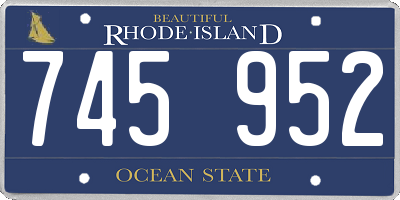 RI license plate 745952