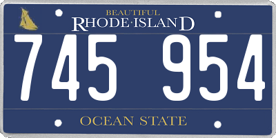 RI license plate 745954