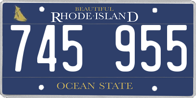 RI license plate 745955
