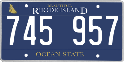 RI license plate 745957