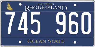 RI license plate 745960