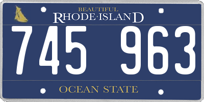 RI license plate 745963