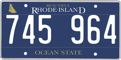 RI license plate 745964