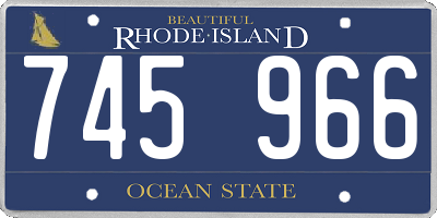 RI license plate 745966