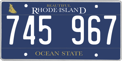 RI license plate 745967