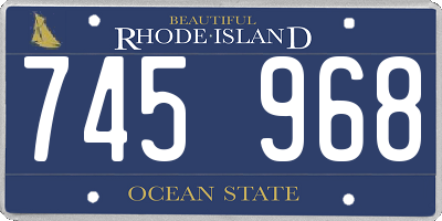 RI license plate 745968