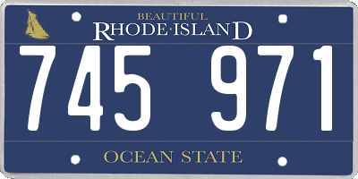 RI license plate 745971