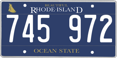 RI license plate 745972