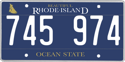 RI license plate 745974