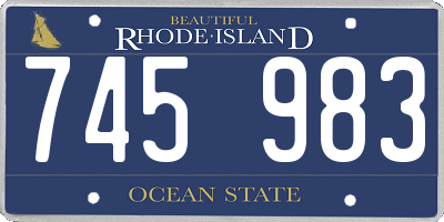 RI license plate 745983