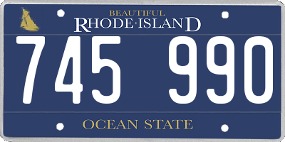 RI license plate 745990