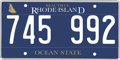 RI license plate 745992