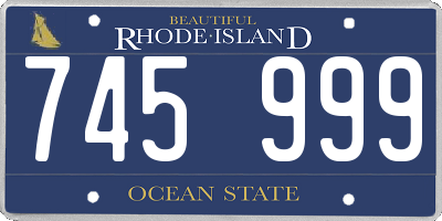 RI license plate 745999