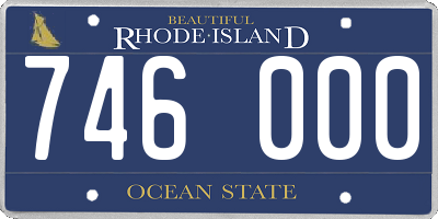 RI license plate 746000