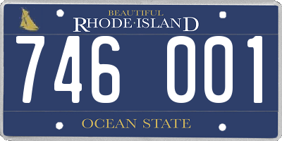 RI license plate 746001