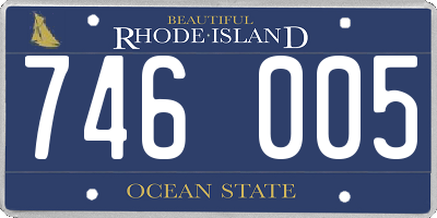 RI license plate 746005
