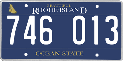 RI license plate 746013