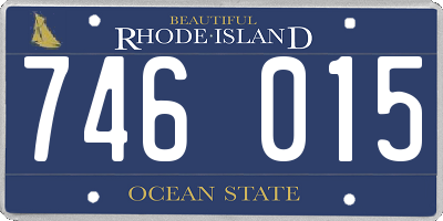 RI license plate 746015