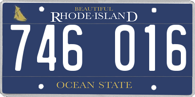 RI license plate 746016