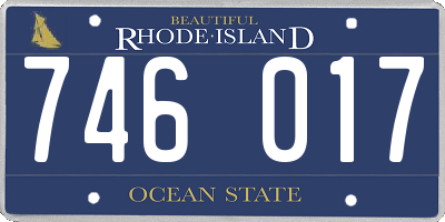 RI license plate 746017