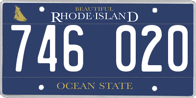 RI license plate 746020
