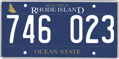 RI license plate 746023