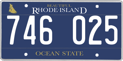 RI license plate 746025