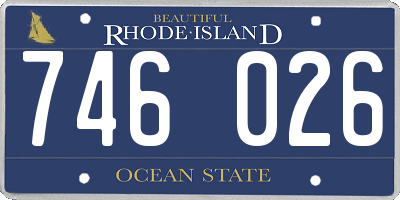 RI license plate 746026