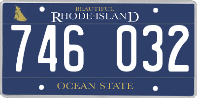 RI license plate 746032