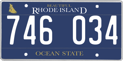 RI license plate 746034