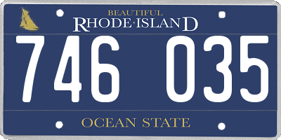 RI license plate 746035