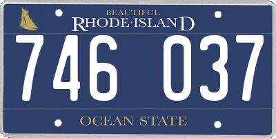 RI license plate 746037