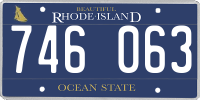 RI license plate 746063