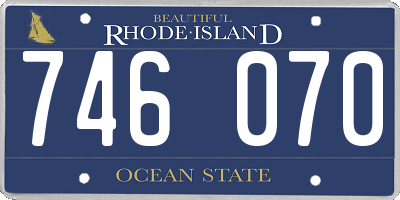 RI license plate 746070