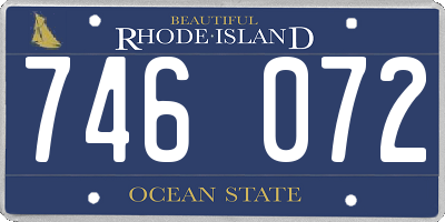 RI license plate 746072