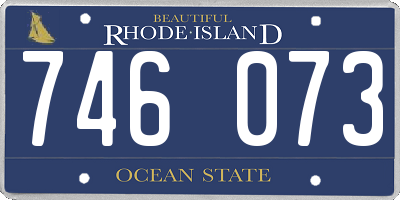 RI license plate 746073