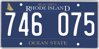 RI license plate 746075