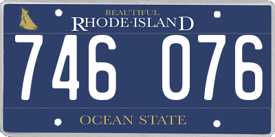 RI license plate 746076