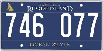 RI license plate 746077