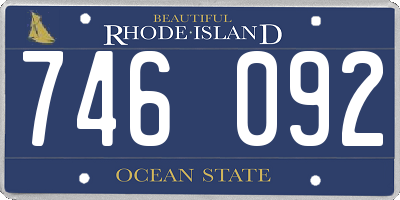 RI license plate 746092