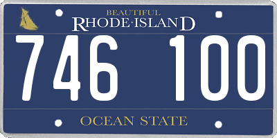 RI license plate 746100
