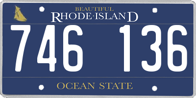RI license plate 746136