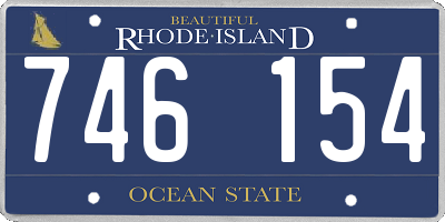 RI license plate 746154
