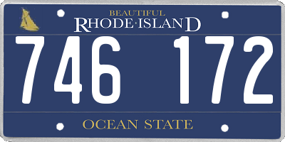 RI license plate 746172