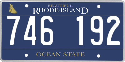 RI license plate 746192