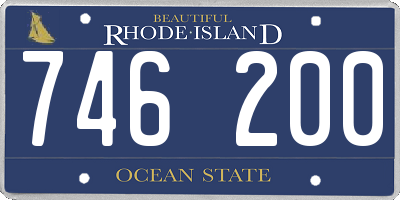RI license plate 746200