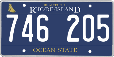 RI license plate 746205