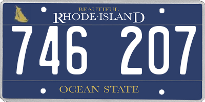 RI license plate 746207